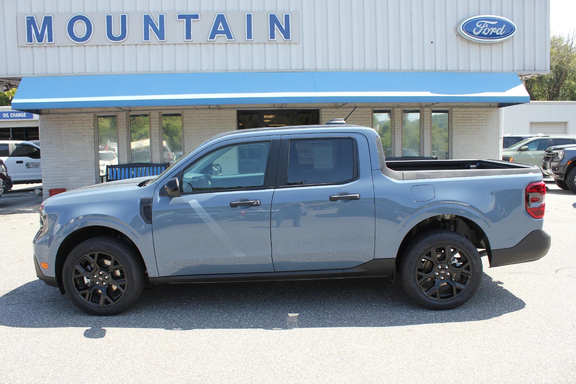 2026 Ford Maverick XLT in Azure Gray Metallic Tri-Coat — front three-quarter view